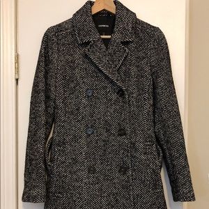Like New✨ Express Belted Wool-Blend Coat